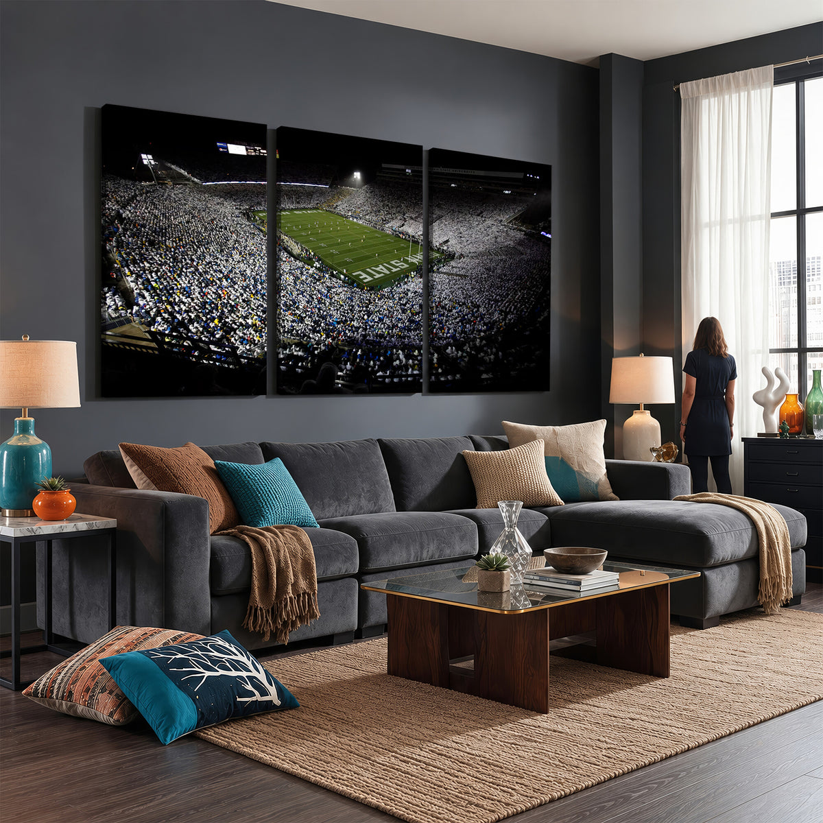 96825-MGV-CV-36X24 - Penn State Football Stadium Wall Art - Beaver Stadium Canvas Print