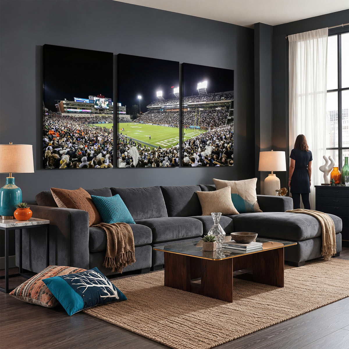 49339-MGV-CV-36X24 - Georgia Tech Yellow Jackets Football Team Print, Atlanta
