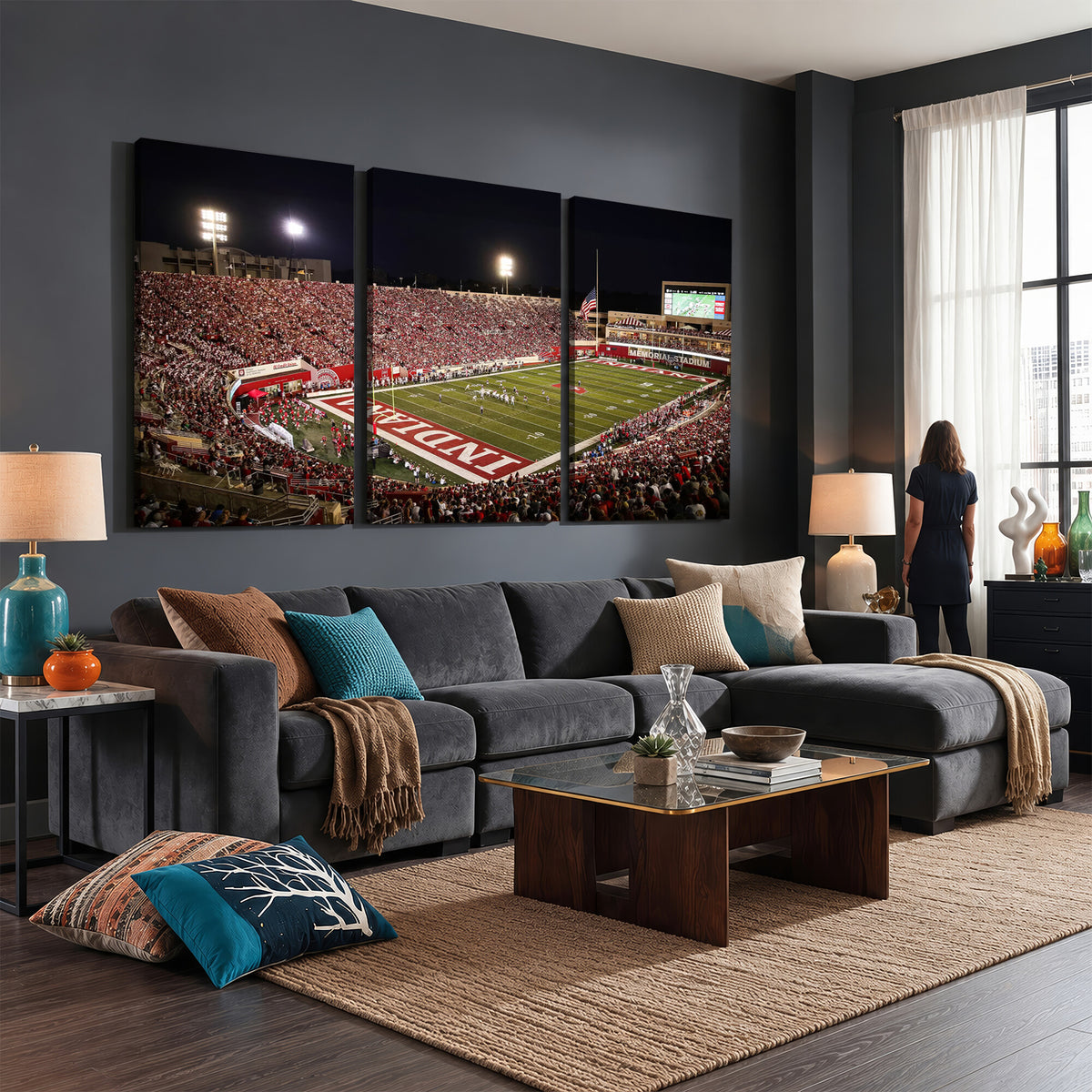 82748-MGV-CV-36X24 - Indiana University Hoosiers Football Team Print Canvas