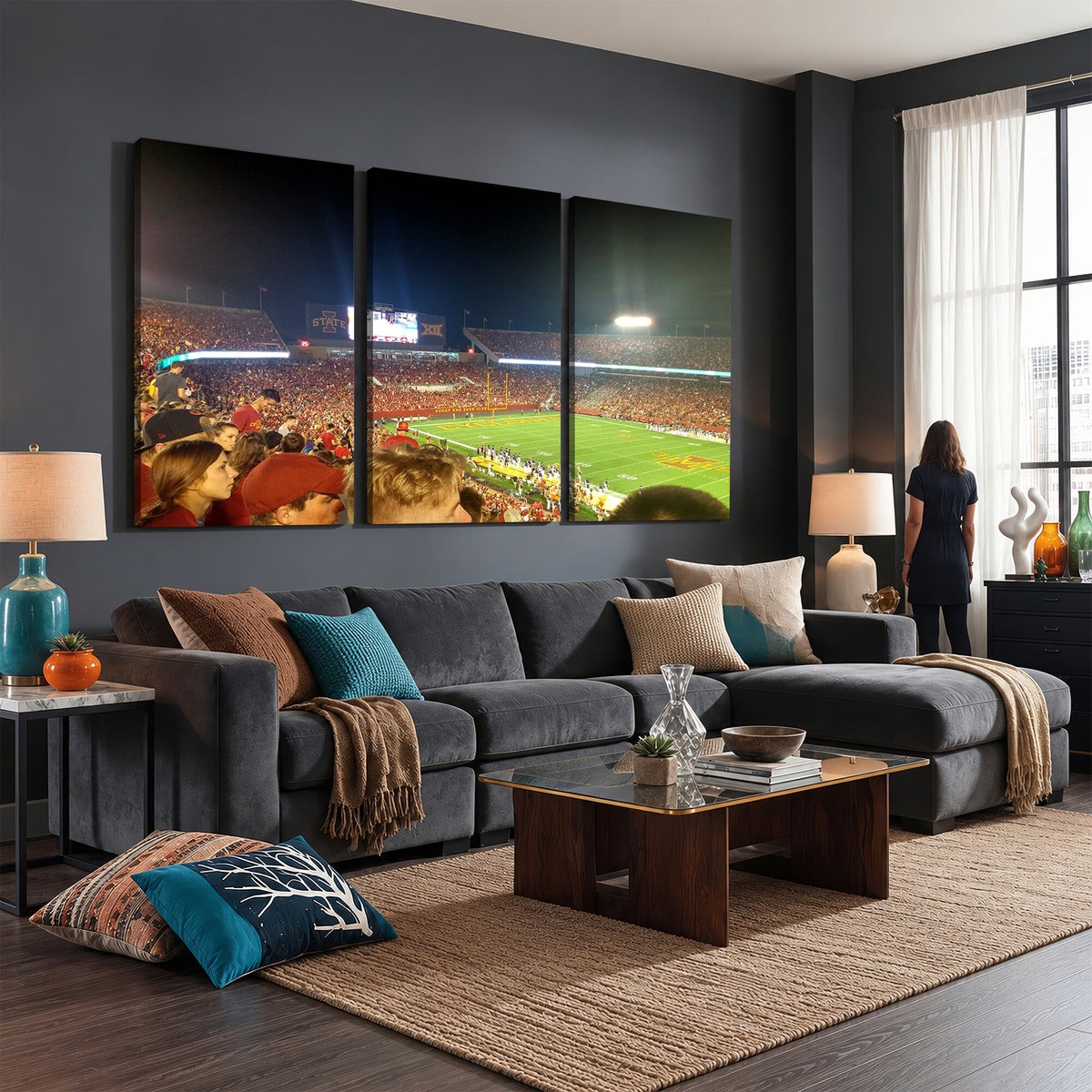 94319-MGV-CV-36X24 - Iowa State University Cyclones Art Print, Jack Trice Stadium Ames