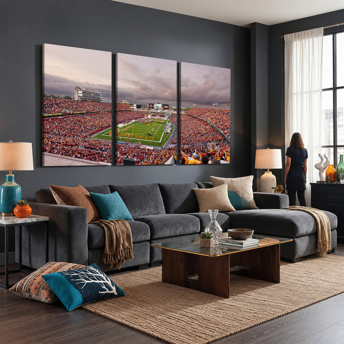 50373-MGV-CV-36X24 - Iowa State University Cyclones Football Team Print, Ames