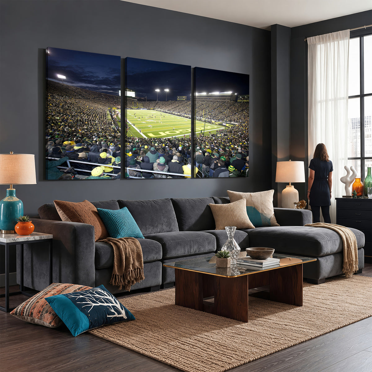 48756-MGV-CV-36X24 - University of Oregon Ducks Football Team Print, Eugene
