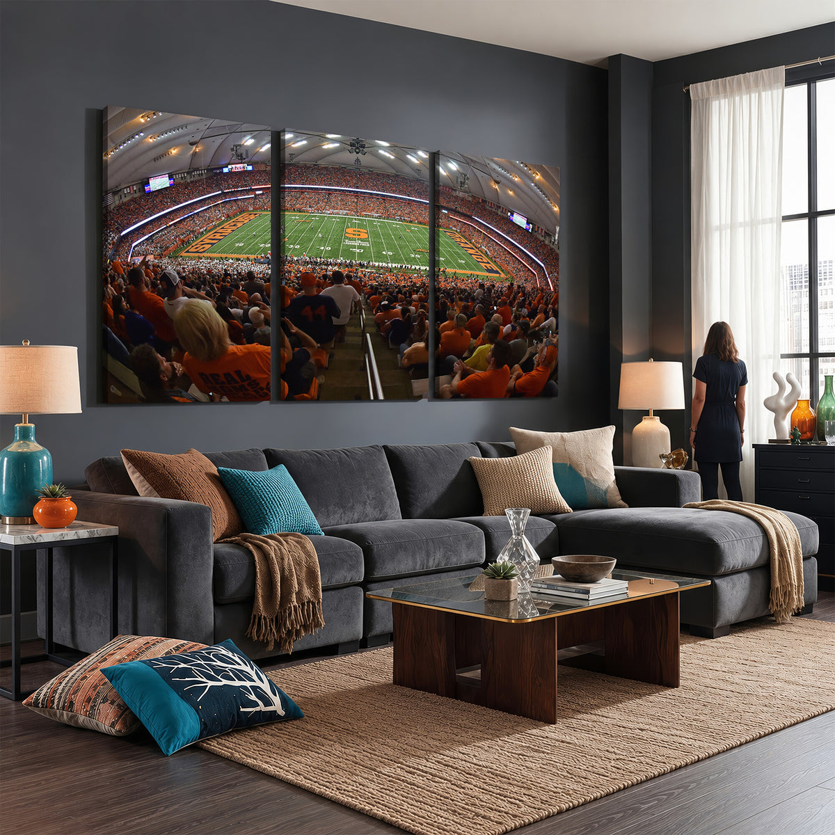 43291-MGV-CV-36X24 - Syracuse University Orange Football Canvas Print, Football Team Print - Syracuse JMA Wireless Dome