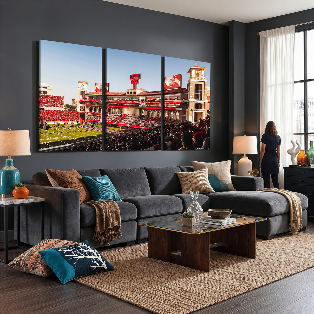 89744-MGV-CV-36X24 - Jones AT&T Stadium Texas Tech Red Raiders Wall Art