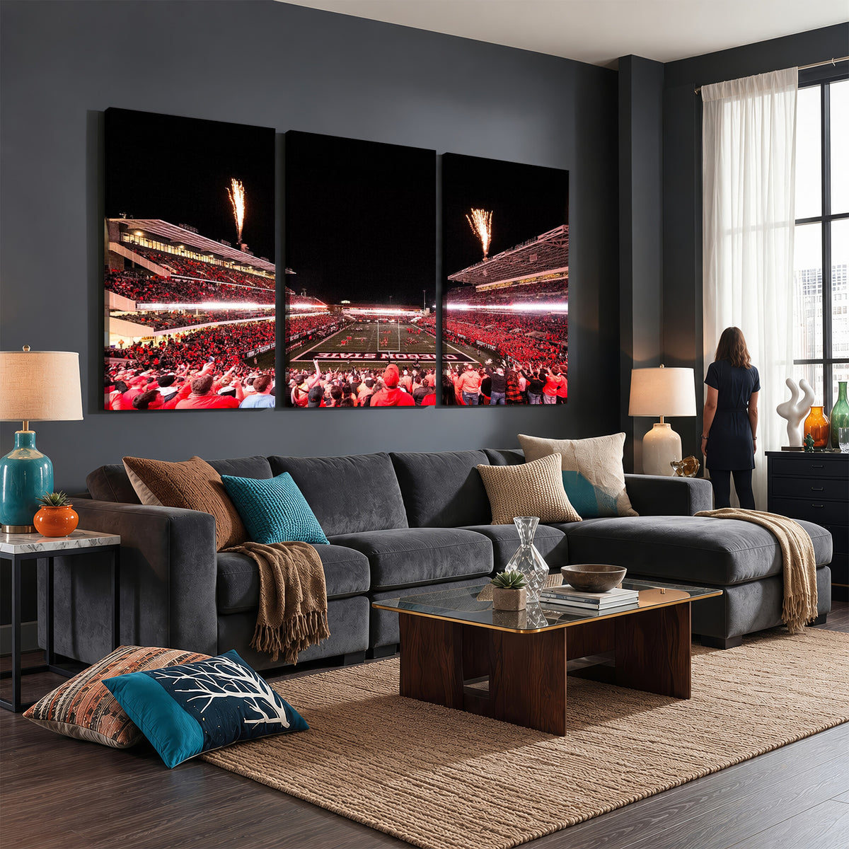 52633-MGV-CV-36X24 - Oregon State Beavers Football Team Print, Corvallis Reser, Framed and Ready to Hang