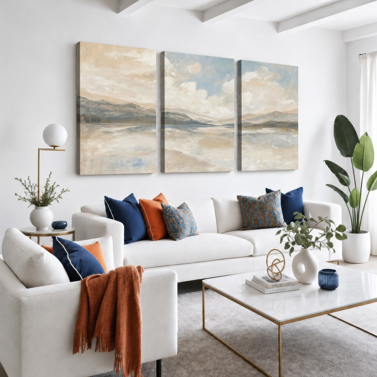 12998065-_Poster-30x20 - Serene Mountain and Lake Landscape Canvas Wall Art