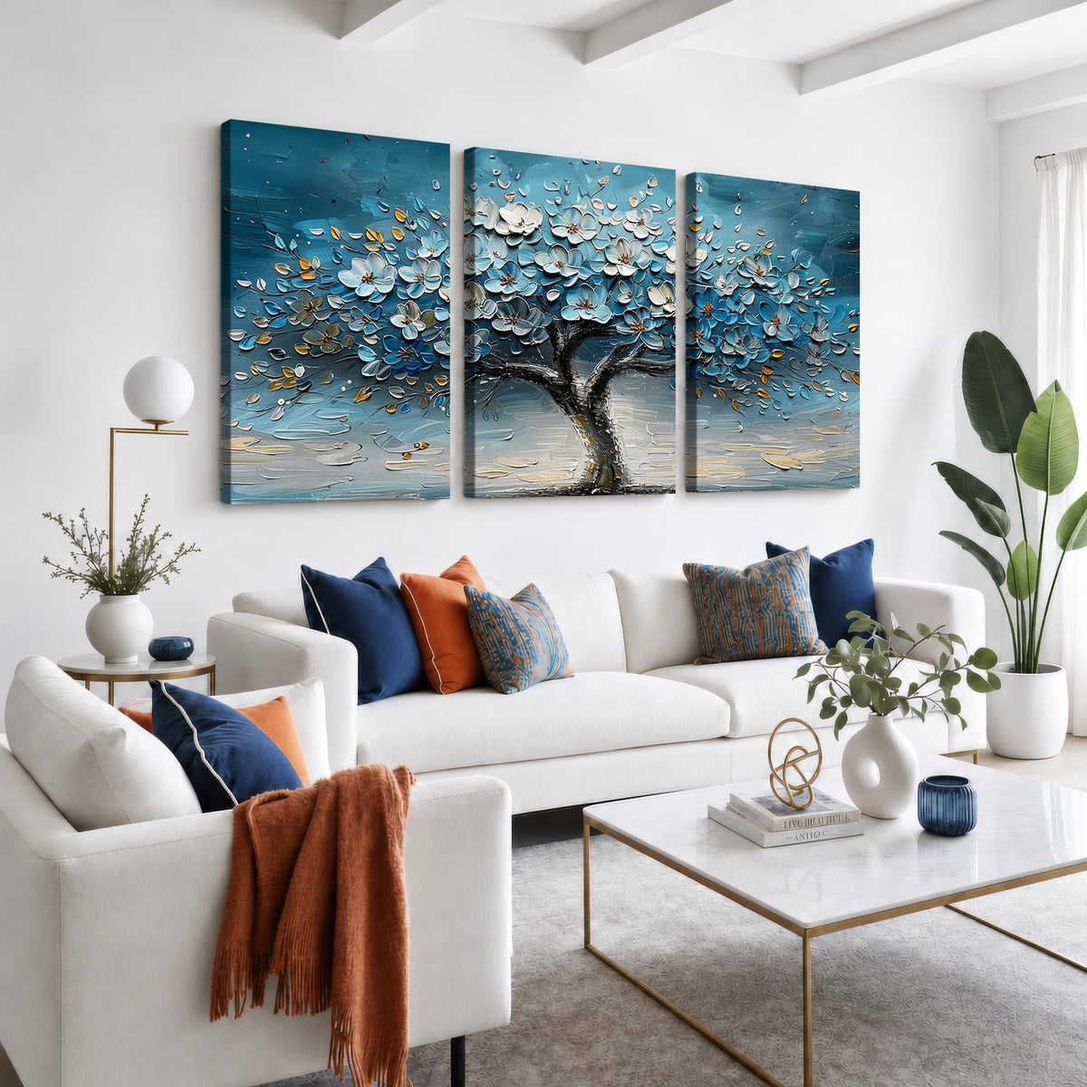 24109-_Poster-30x20 - Abstract Blooming Tree Wall Art Canvas Print, Floral Modern Home Decor