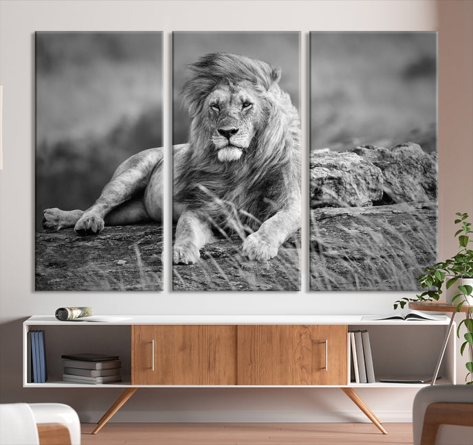 Roi de la forêt Lion Wall Art Impression sur toile