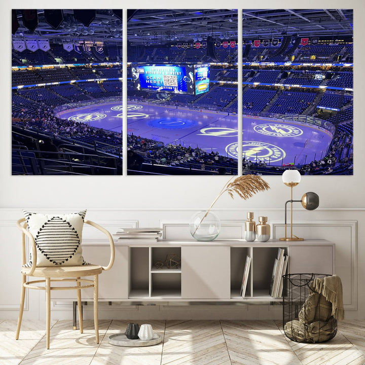 Amalie Arena Florida Wall Art Canvas Print - NHL Hockey Stadium Print