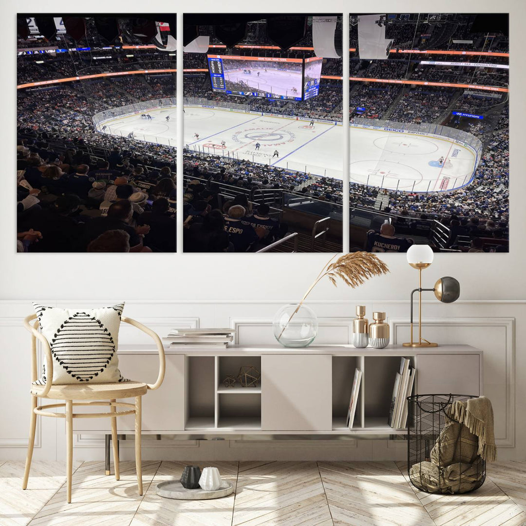 Amalie Arena Florida Wall Art Canvas Print - NHL Hockey Stadium Print