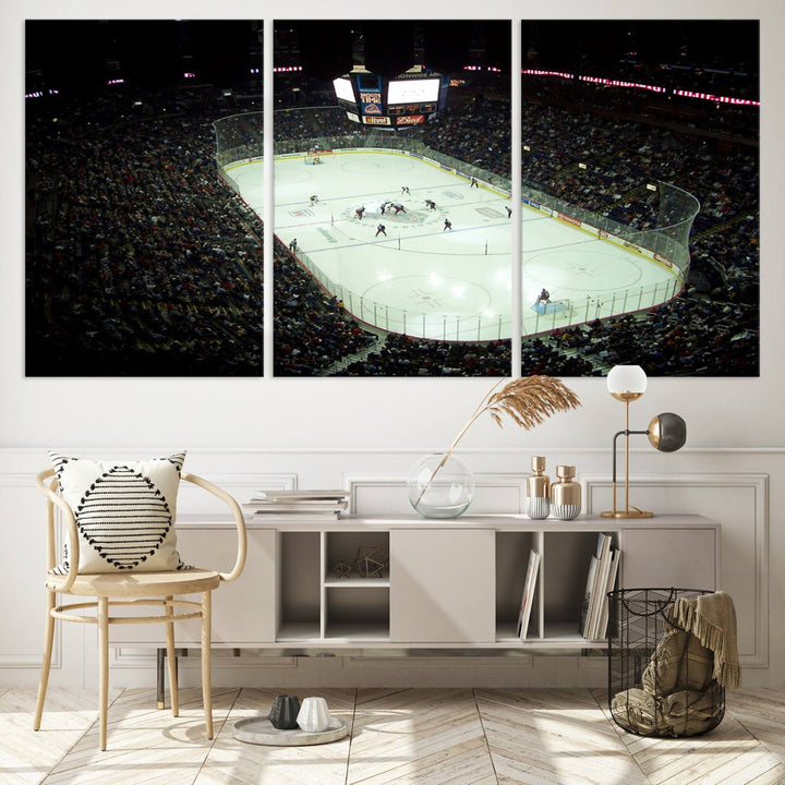 Nationwide Arena Ohio Columbus Blue Jackets Hockey Stadium Wall Art Canvas Print