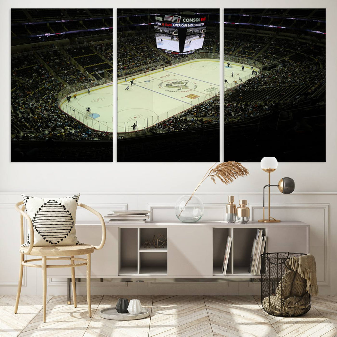 PPG Paints Arena Pennsylvania Pittsburgh Penguins Hockey Stadium Wall Art Canvas Print