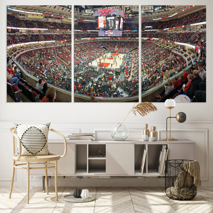 United Center Chicago Bulls Stadium Wall Art Canvas Print