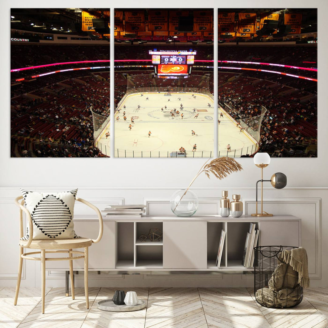 Wachovia Center Priort of Lyers Game Ice Hockey Stadium Wall Art Canvas Print