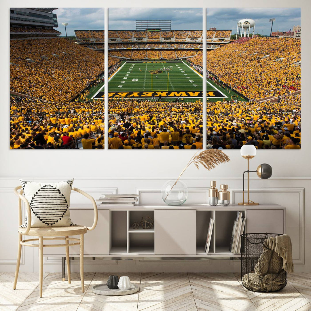 Kinnick Stadium - Iowa Hawkeyes Football Team Print - Iowa City Kinnick Stadium Wall Art Canvas Print