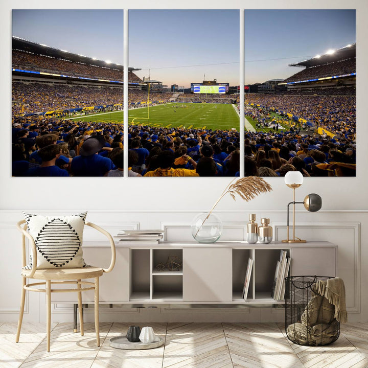 Pittsburgh Panthers Football Team Print - Pittsburgh Acrisure Stadium Wall Art Canvas Print