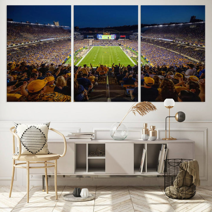 Pittsburgh Panthers Football Team Print - Pittsburgh Acrisure Stadium Wall Art Canvas Print