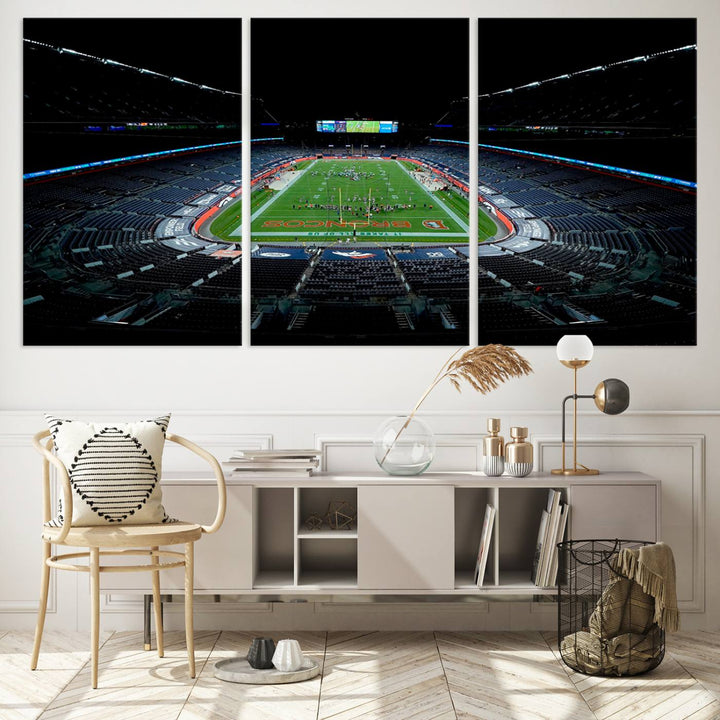 Denver Broncos Football Team Print - Denver Empower Field at Mile High Stadium Wall Art Canvas Print