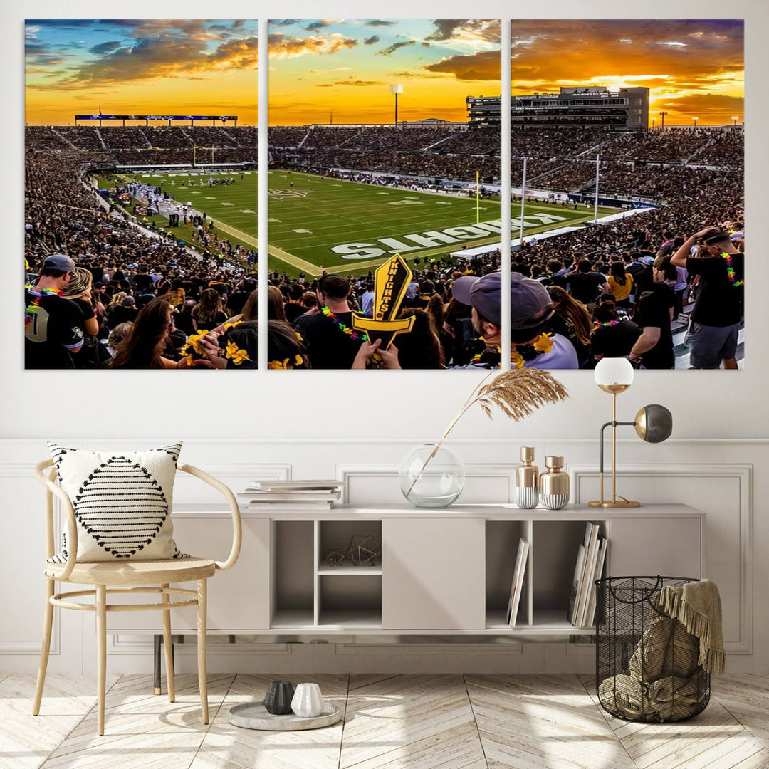 UCF Knights Football Team Print - Orlando FBC Mortgage Stadium Wall Art Canvas Print