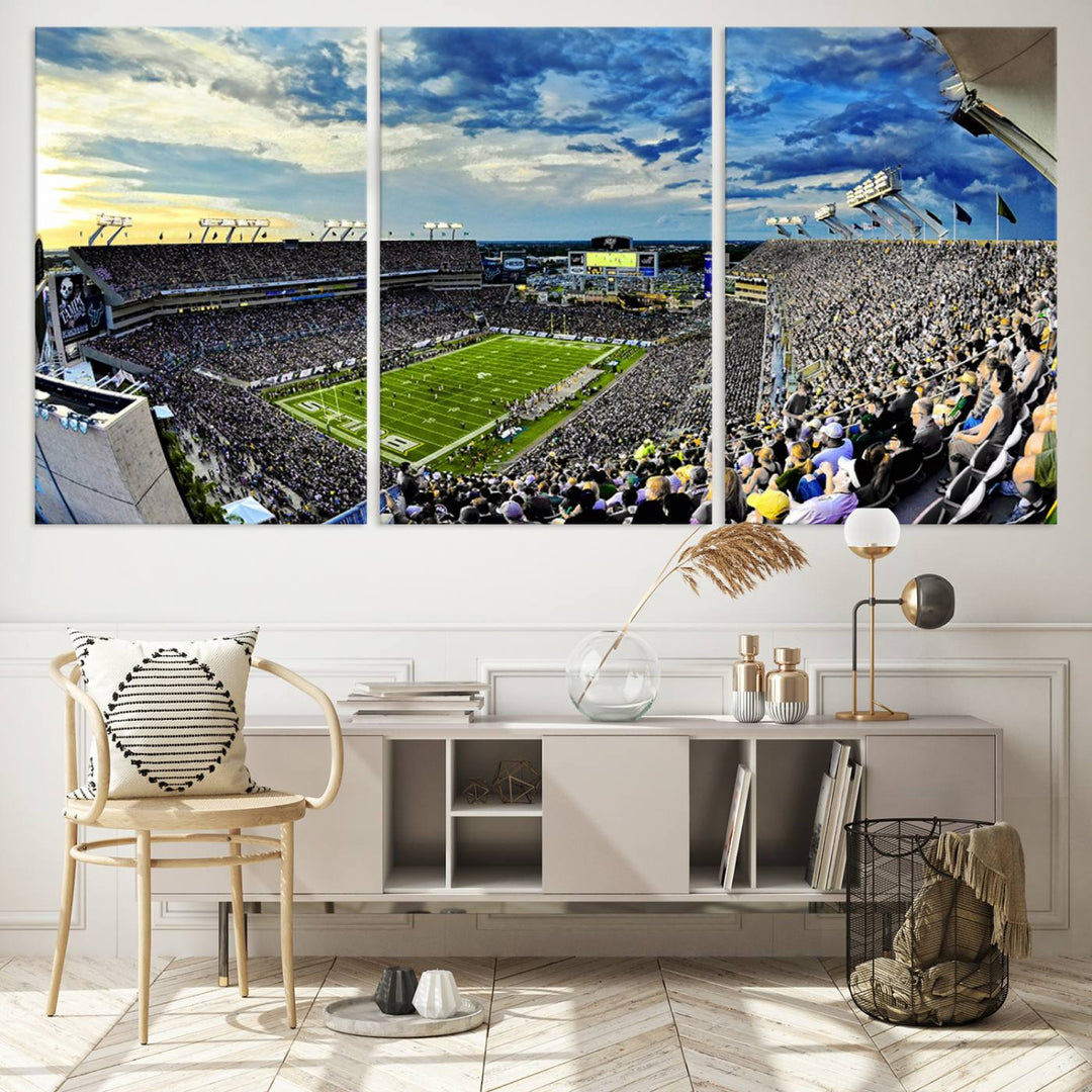 USF Bulls Football Team Print - Tampa Raymond James Stadium Wall Art Canvas Print