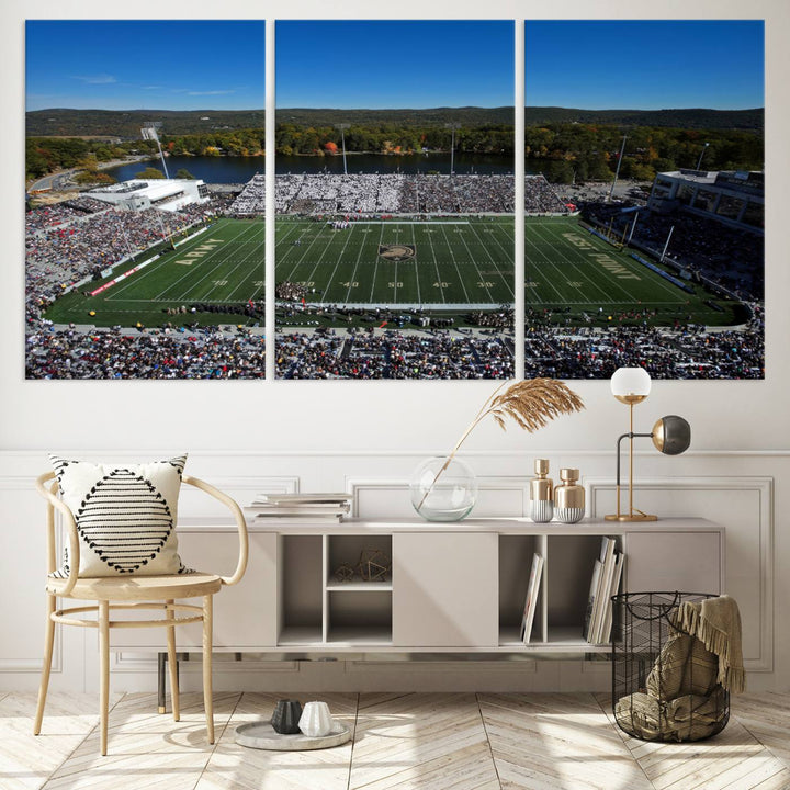 Army Black Knights Football Team Print - West Point Michie Stadium Wall Art Canvas Print