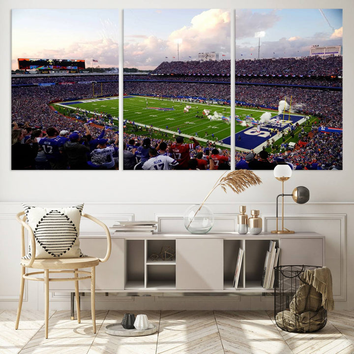 Buffalo Bills Football Team Print - Buffalo Highmark Stadium Wall Art Canvas Print