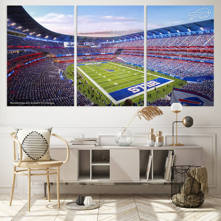 Buffalo Bills Football Team Print - Buffalo Highmark Stadium Wall Art Canvas Print