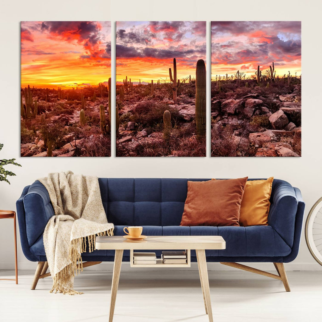 Arizona Desert Print, Western Cowboy Wall Art Print