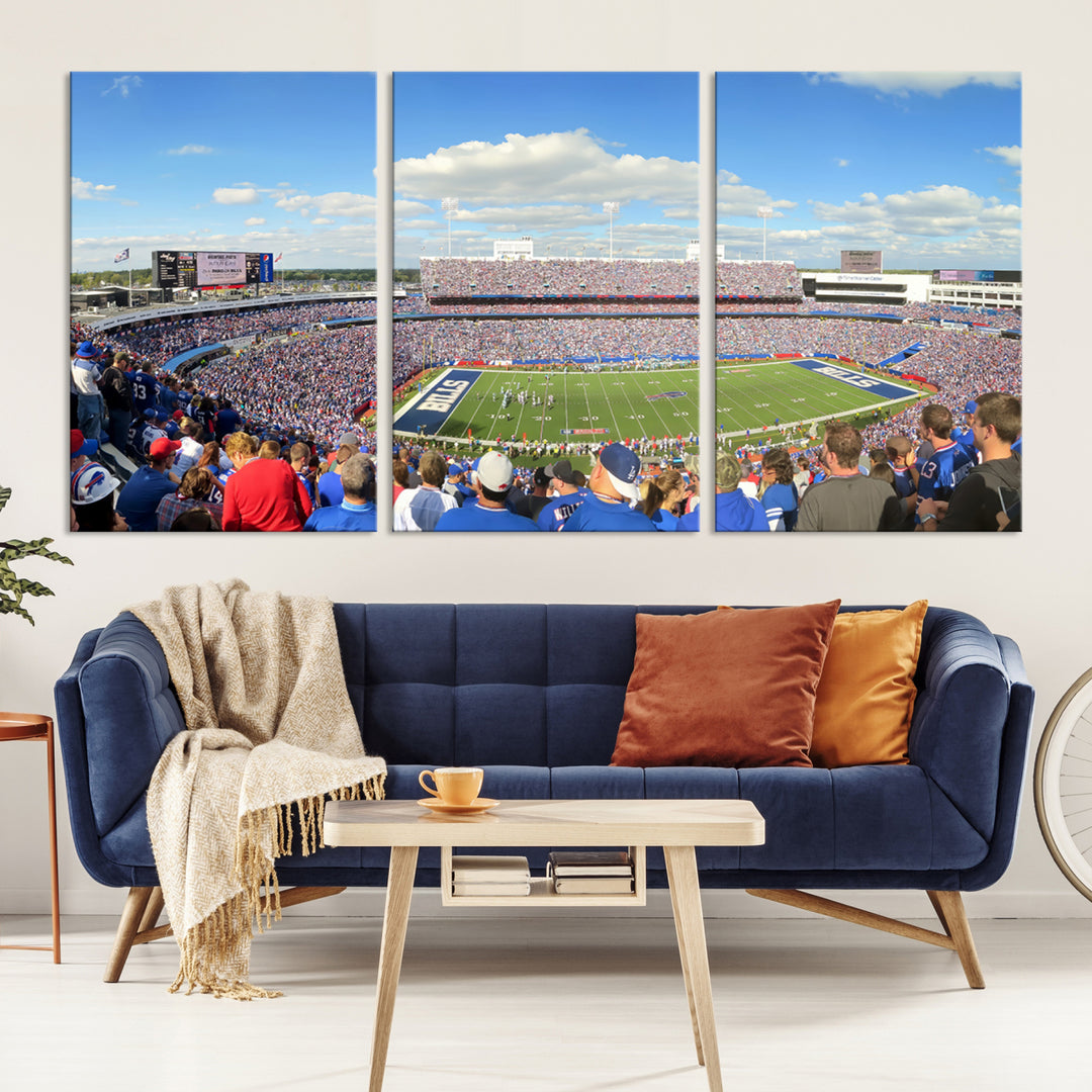 The cozy Buffalo Highmark Stadium Wall Art charms the view.