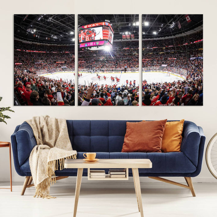 Amerant Bank Arena Wall Art Canvas Print - Basketball Arena Stadium Print