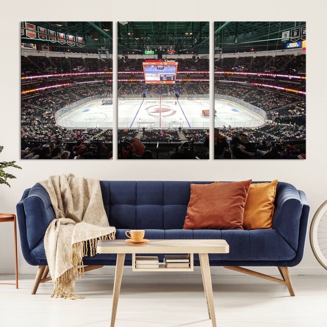 Honda Center California Anaheim Ducks Ice Hockey Stadium Wall Art Canvas Print