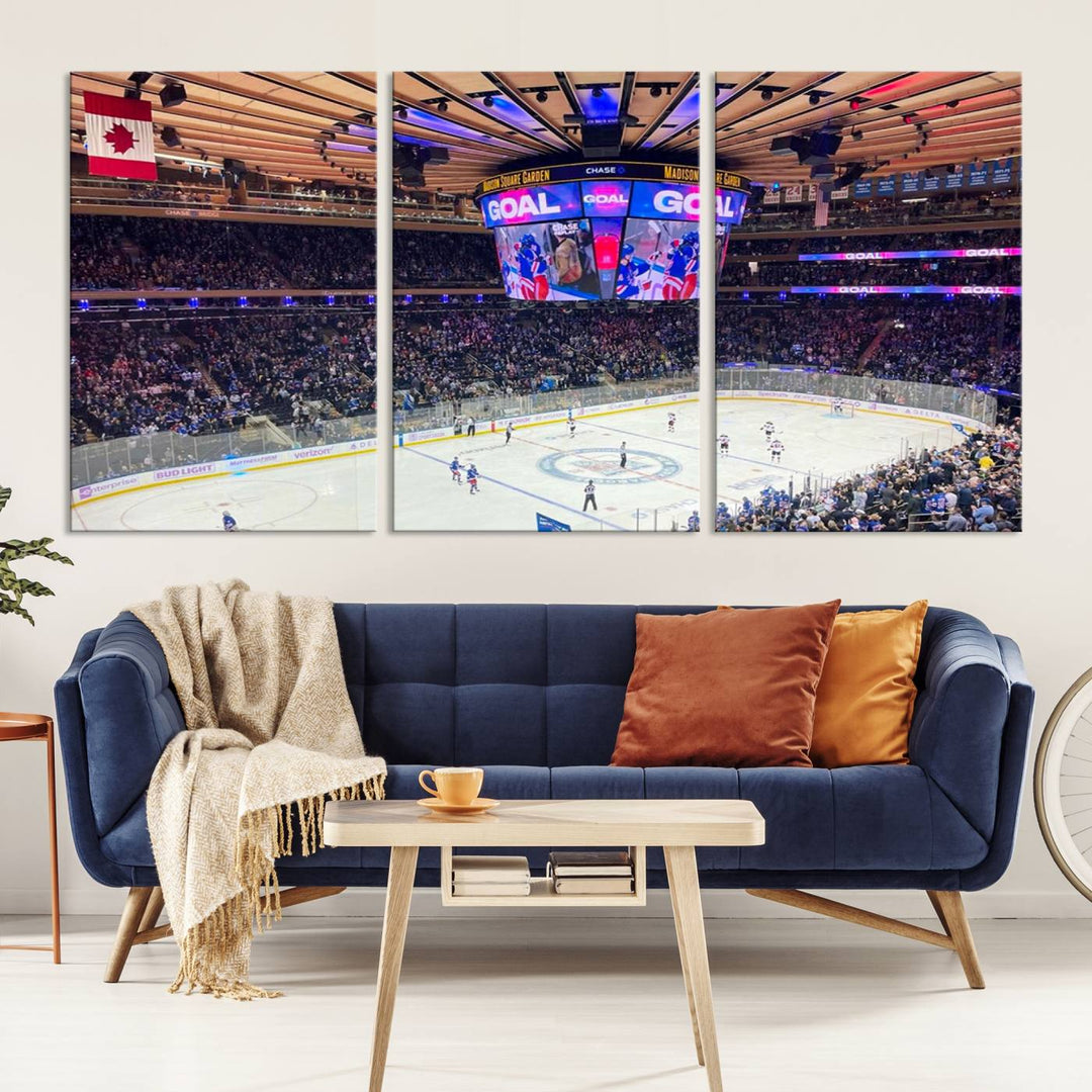 Madison New York Rangers Hockey Stadium Wall Art Canvas Print