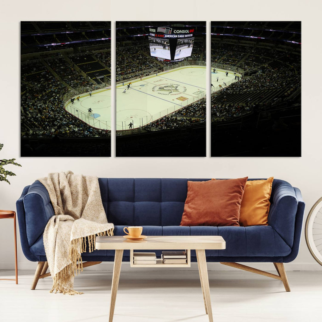 PPG Paints Arena Pennsylvania Pittsburgh Penguins Hockey Stadium Wall Art Canvas Print