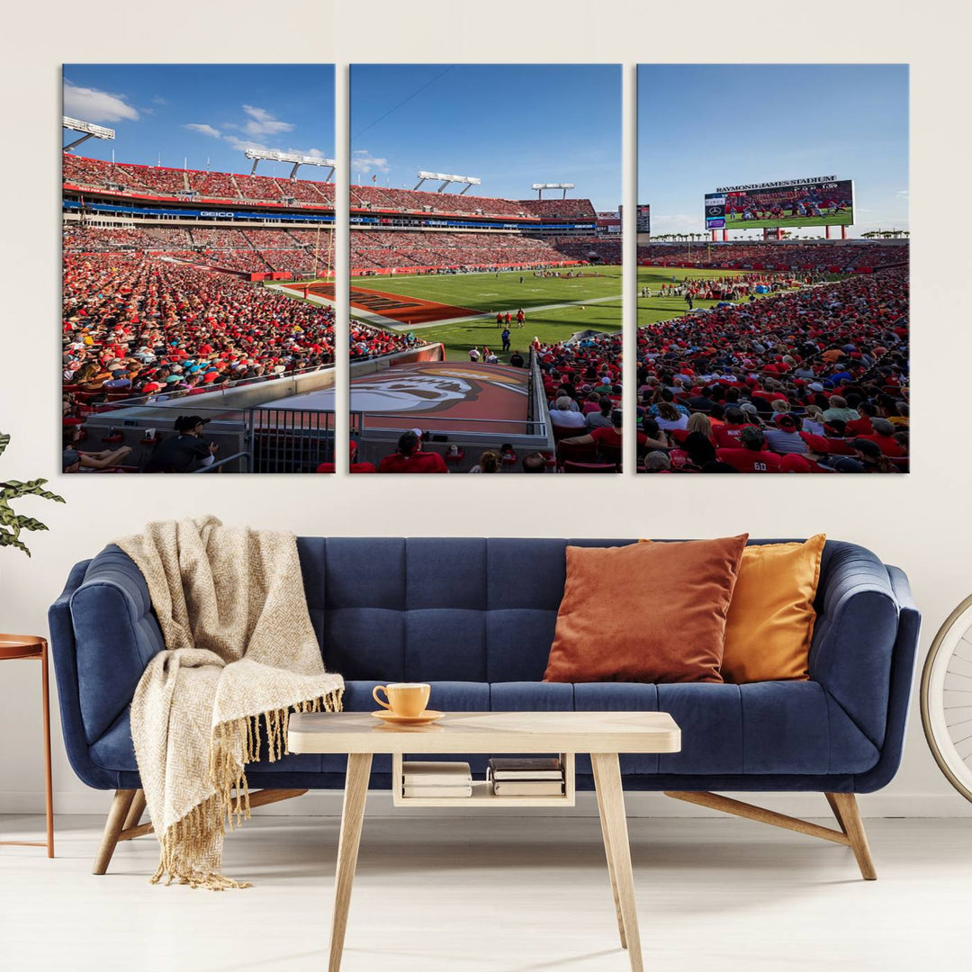 Tampa Stadium Wall Art Canvas Print.