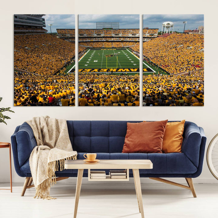 Kinnick Stadium - Iowa Hawkeyes Football Team Print - Iowa City Kinnick Stadium Wall Art Canvas Print