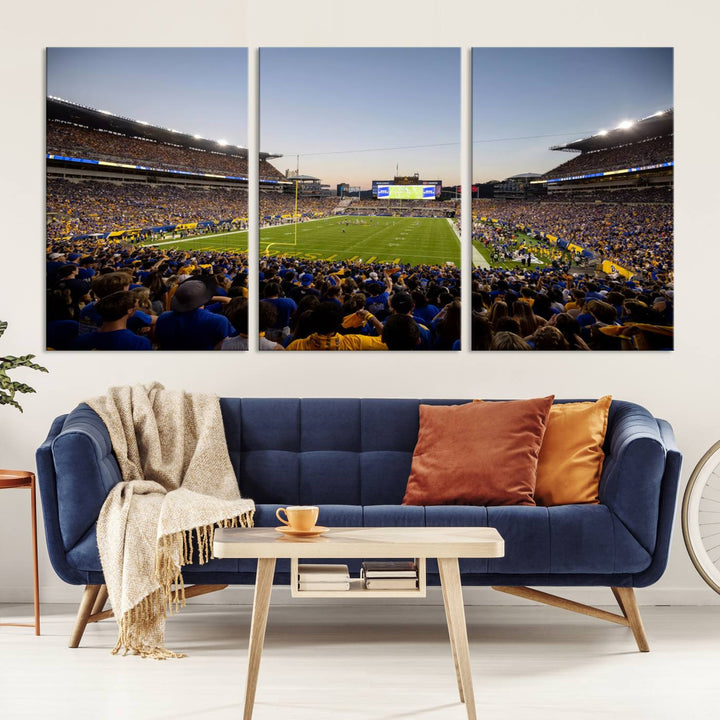 Pittsburgh Panthers Football Team Print - Pittsburgh Acrisure Stadium Wall Art Canvas Print