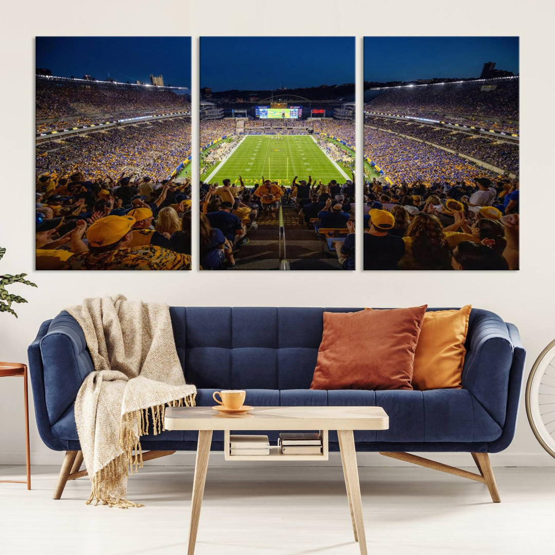 Pittsburgh Panthers Football Team Print - Pittsburgh Acrisure Stadium Wall Art Canvas Print