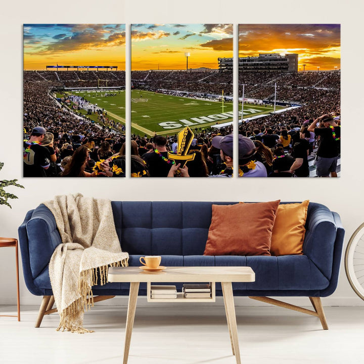 UCF Knights Football Team Print - Orlando FBC Mortgage Stadium Wall Art Canvas Print