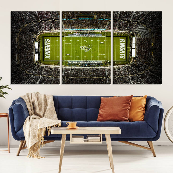 UCF Knights Football Team Print - Orlando FBC Mortgage Stadium Wall Art Canvas Print