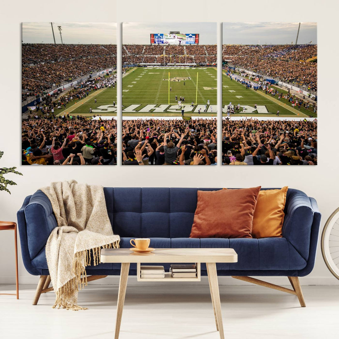 UCF Knights Football Team Print - Orlando FBC Mortgage Stadium Wall Art Canvas Print