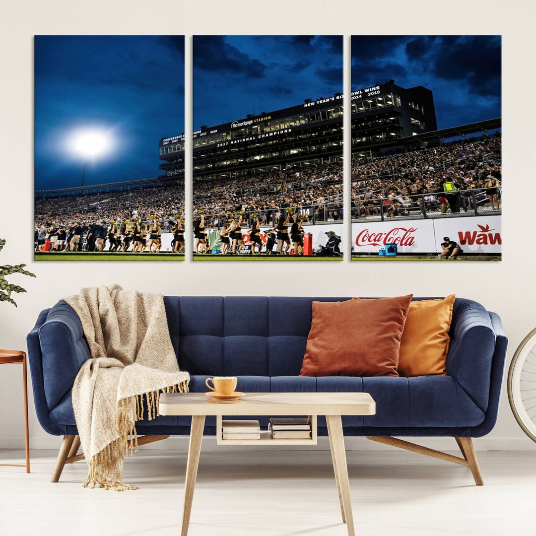 UCF Knights Football Team Print - Orlando FBC Mortgage Stadium Wall Art Canvas Print