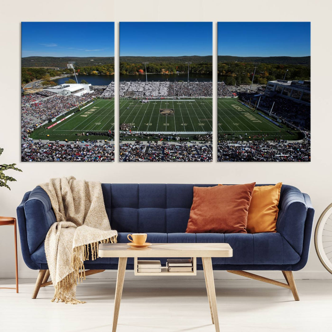 Army Black Knights Football Team Print - West Point Michie Stadium Wall Art Canvas Print