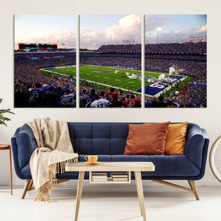 Buffalo Bills Football Team Print - Buffalo Highmark Stadium Wall Art Canvas Print