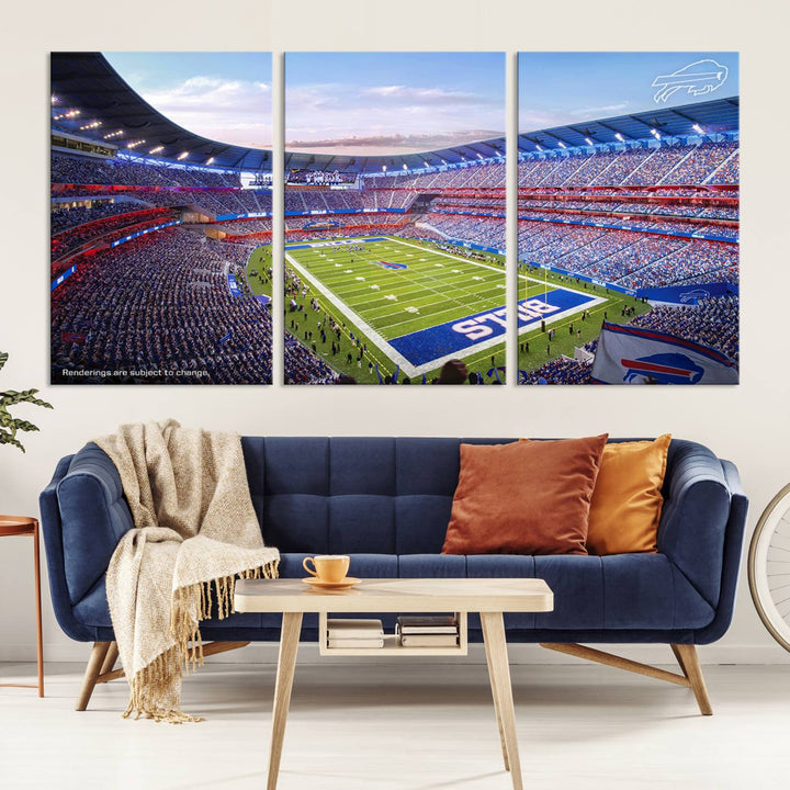 Buffalo Bills Football Team Print - Buffalo Highmark Stadium Wall Art Canvas Print