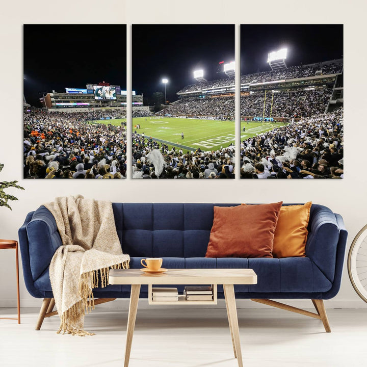 Georgia Tech Yellow Jackets Football Team Print - Atlanta Bobby Dodd Stadium Wall Art Canvas Print