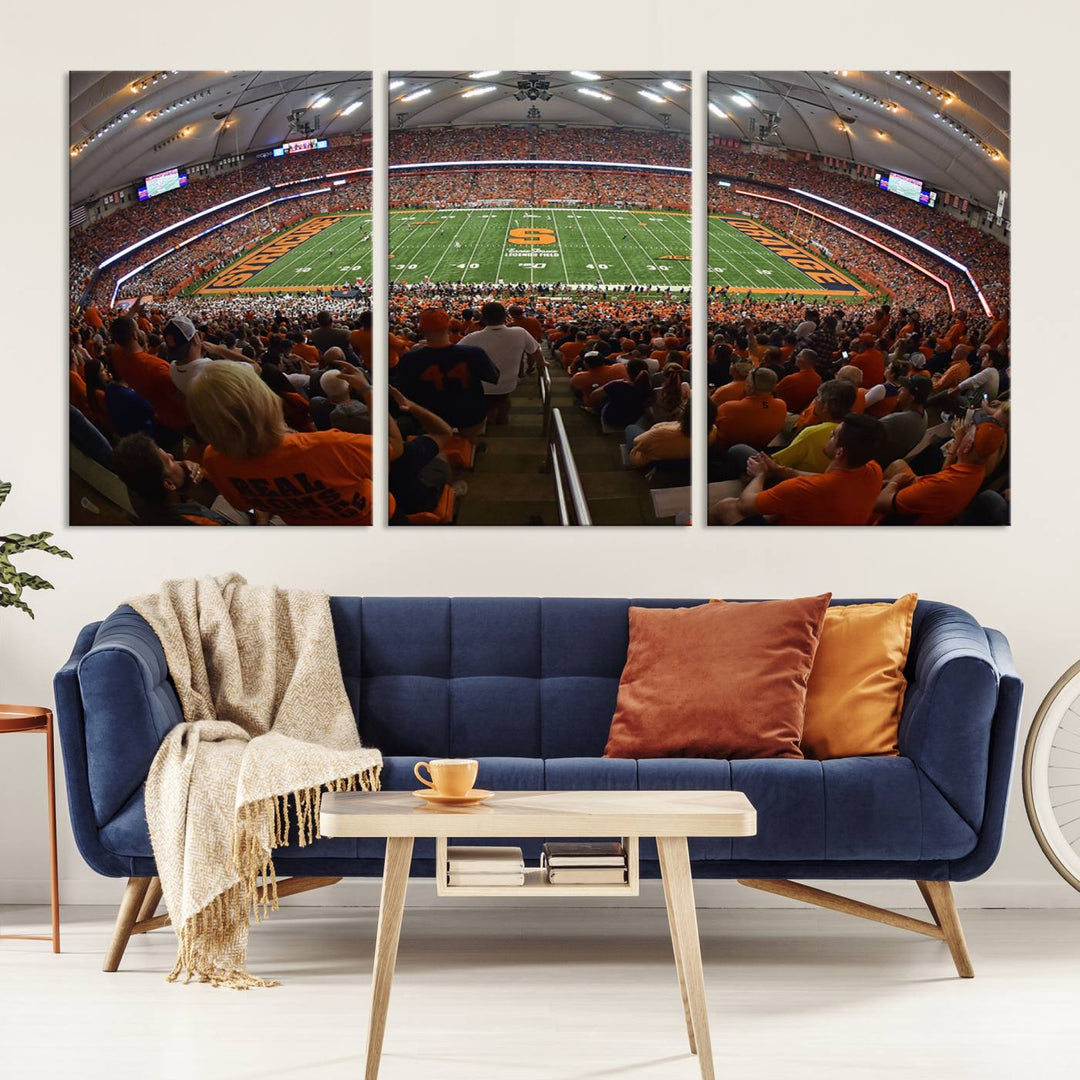 Syracuse University Orange Football Team Print - Syracuse JMA Wireless Dome Wall Art Canvas Print