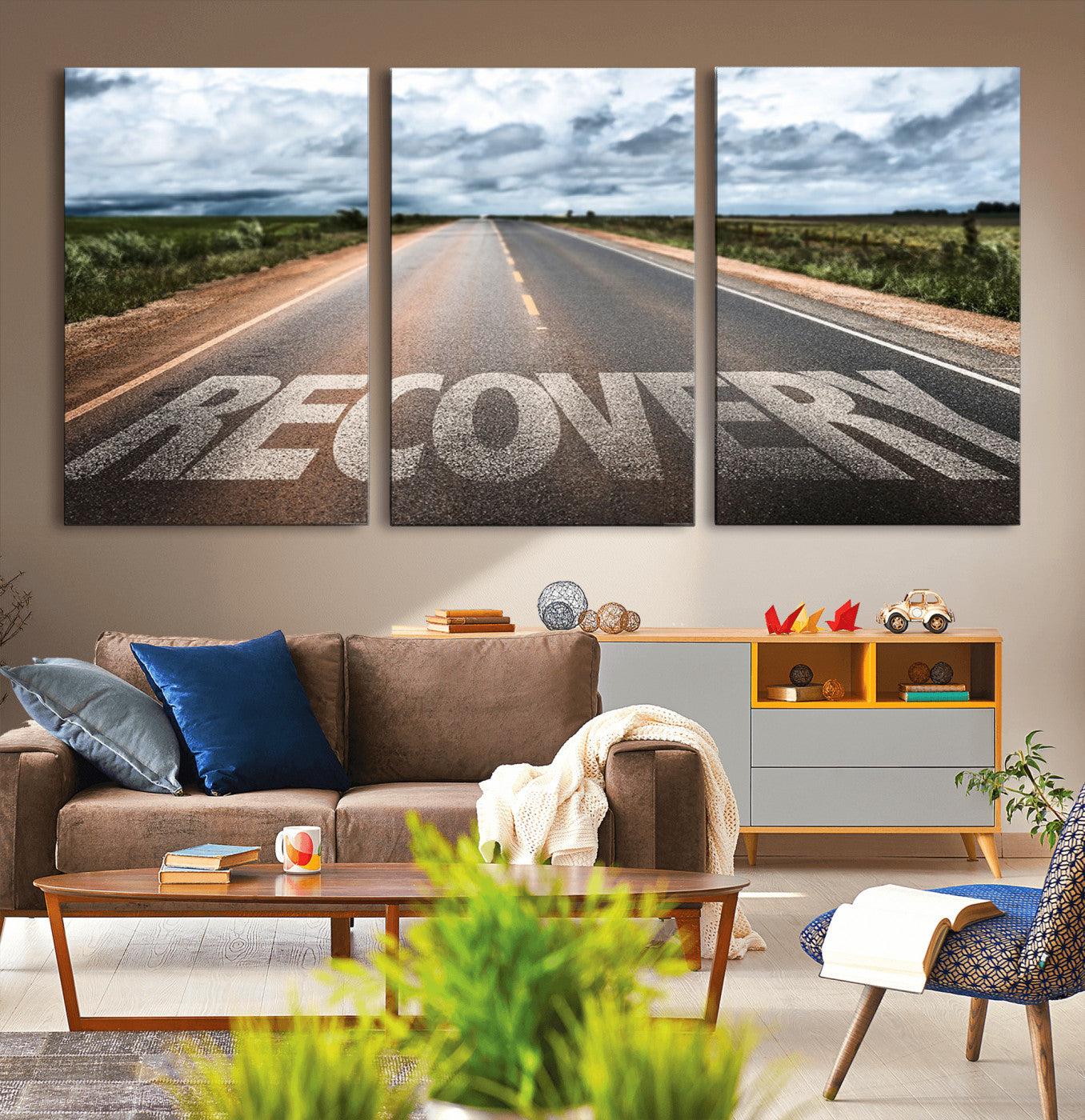 MGV-CV-60X30-3P - Recovery Road Wall Art Canvas Print