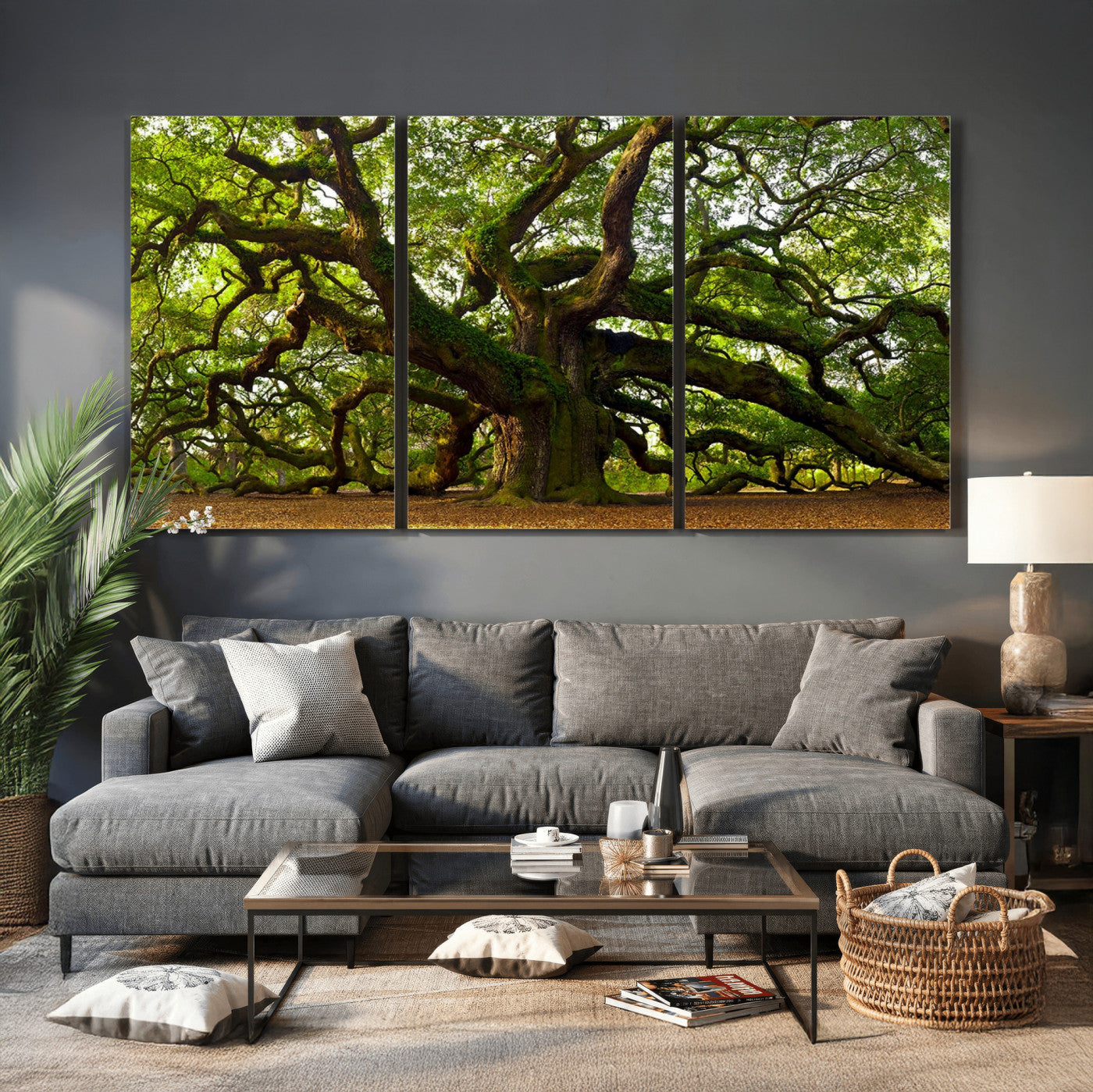 29407-MGV-CV-36X24 - Angel Oak Tree Wall Art Canvas Print | Large Forest Tree Nature Photography Print on Canvas