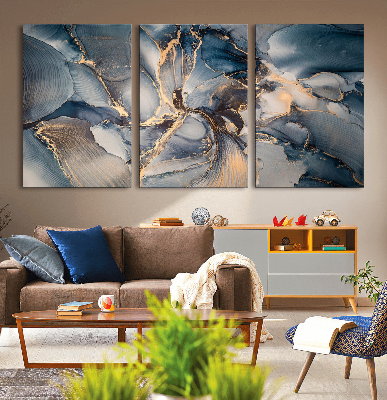 MGV-CV-60X30-3P - Abstract Wall Art Canvas Print for Modern Home Decor