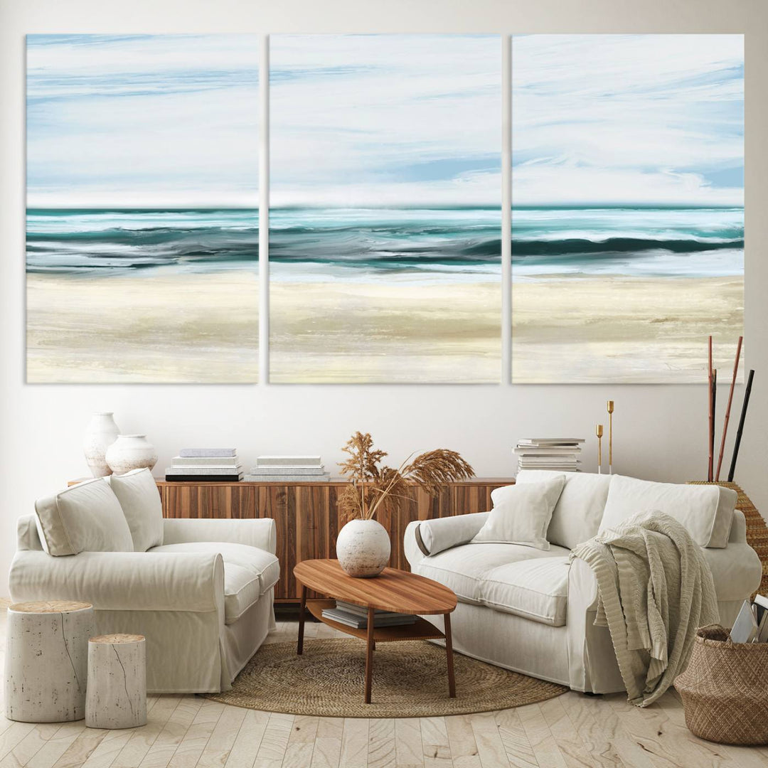 Ocean Abstract Wall Art Canvas Print.